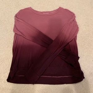 Purple Ombré Long Sleeve Top